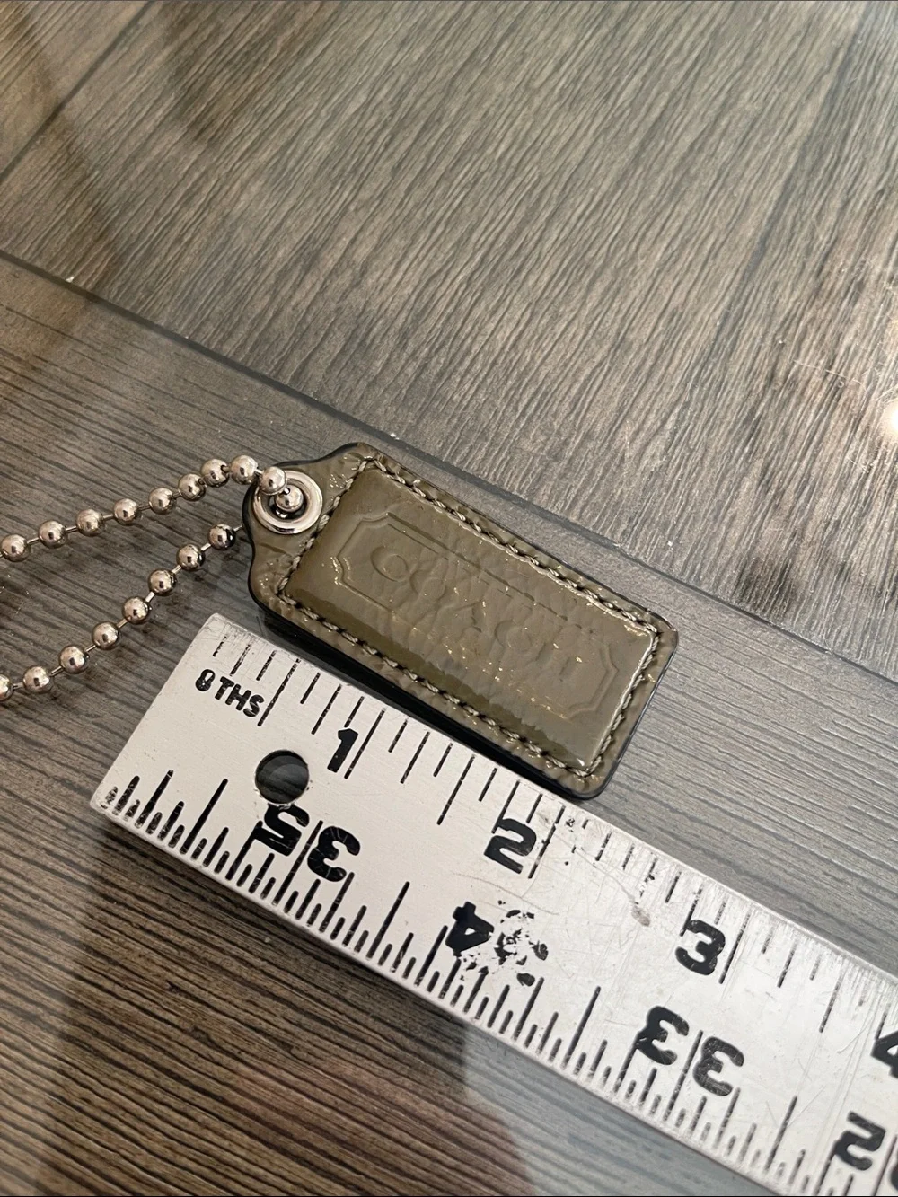 Coach Army Green - Olive ? Patent Leather Hangtag - Replacement Part
